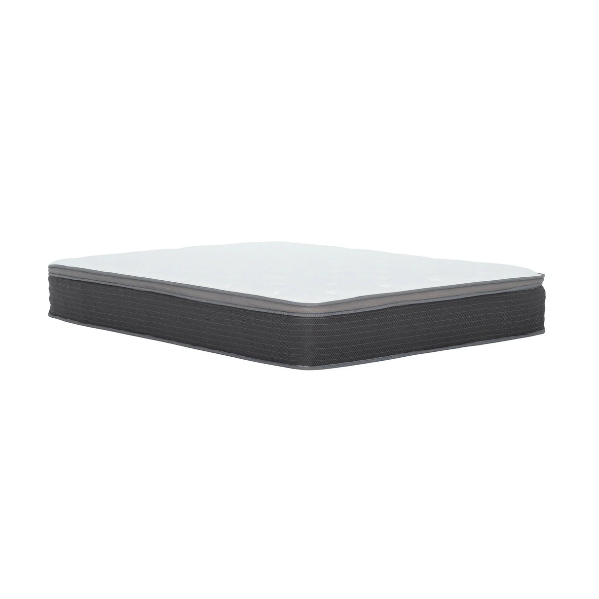 12'' Queen Size Hybrid Mattress In A Box, Plush Gel Memory Foam Mattress Top With Pocket Coil Base - Gray / White - Furniture Home Direct