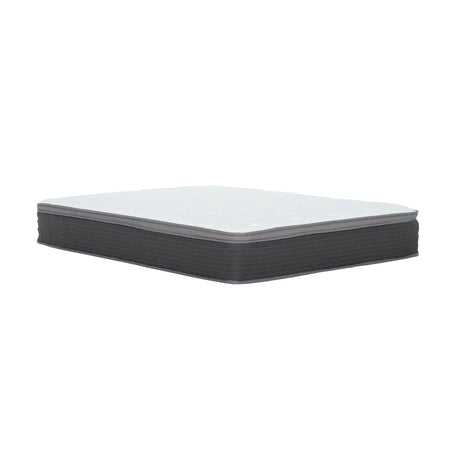 12'' Queen Size Hybrid Mattress In A Box, Plush Gel Memory Foam Mattress Top With Pocket Coil Base - Gray / White - Furniture Home Direct