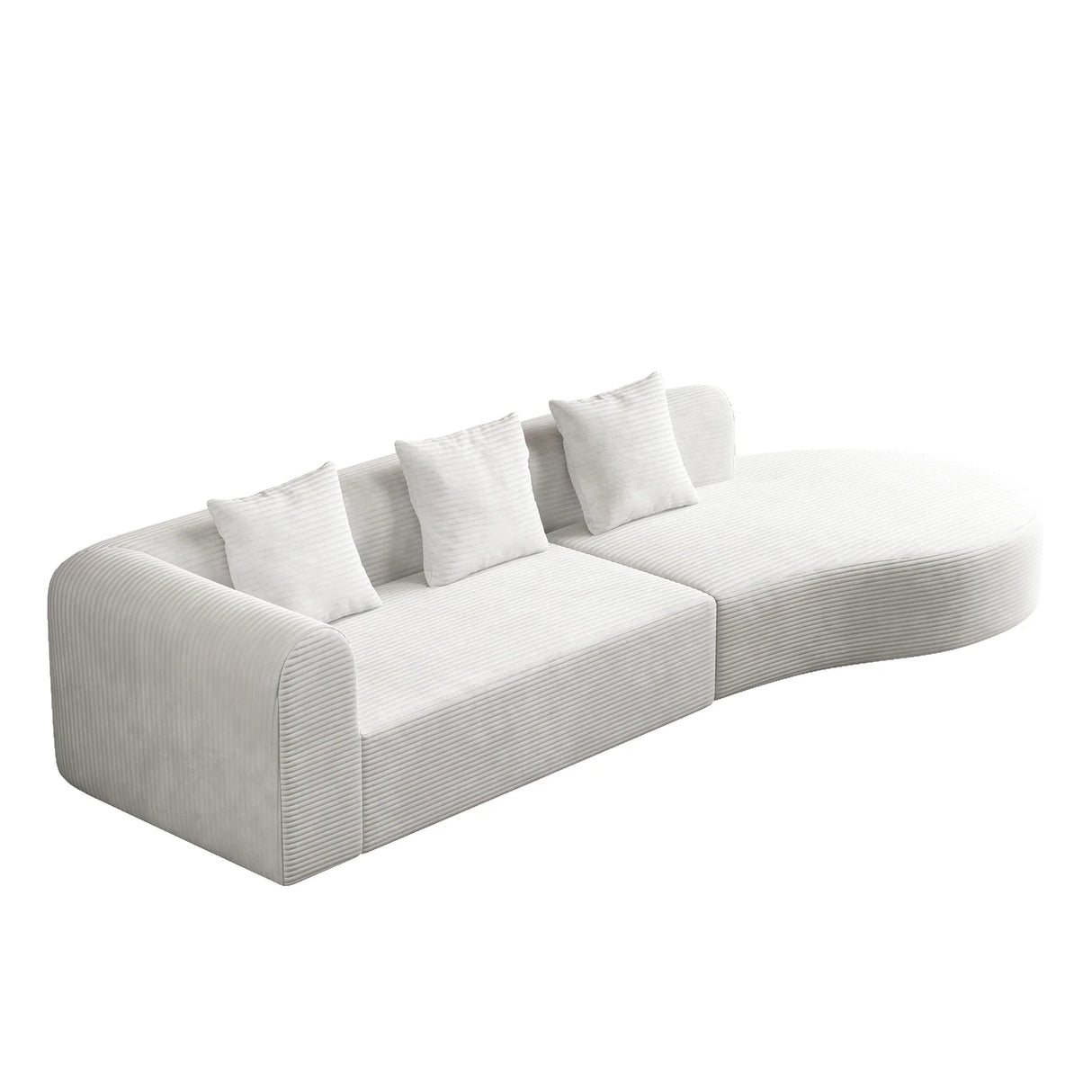 Modular Stationary Sofa - White - Furniture Home Direct