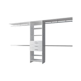 Modular Closet System With Hanging Rods And Shelves White - Furniture Home Direct