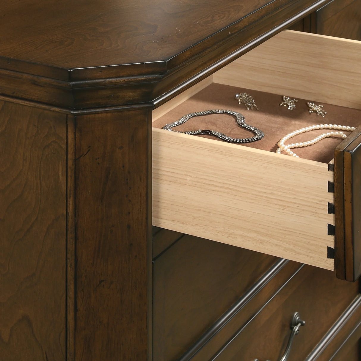 King Panel Bed With Nightstands Traditional Wood Walnut - Furniture Home Direct