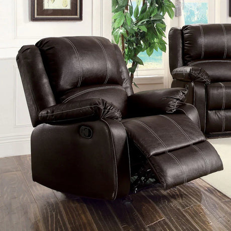 Zuriel - Synthetic Leather Recliner Chair - Furniture Home Direct