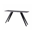 Acacia Wood And Metal Console Table, Live Edge, Angled Legs, Modern Living Room Furniture - Gray / Black - Furniture Home Direct