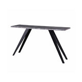 Acacia Wood And Metal Console Table, Live Edge, Angled Legs, Modern Living Room Furniture - Gray / Black - Furniture Home Direct