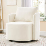 360° Modern Swivel Chair With Upholstered Curved Design - Furniture Home Direct