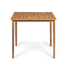 Outdoor Minimalist Acacia Wood Rectangle Bar Table