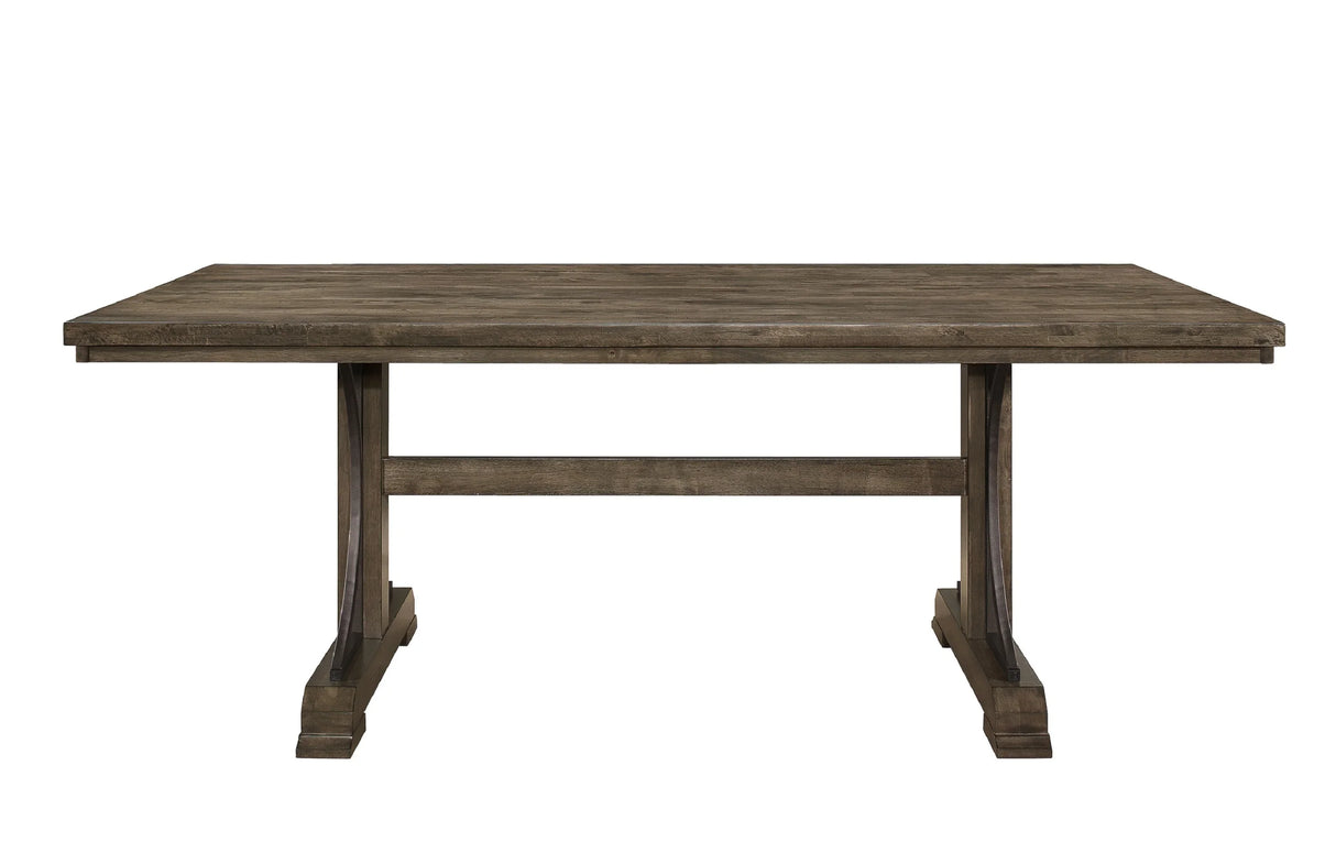 Dining Set Rustic Wood Bench and Upholstered Chairs Brown - Furniture Home Direct