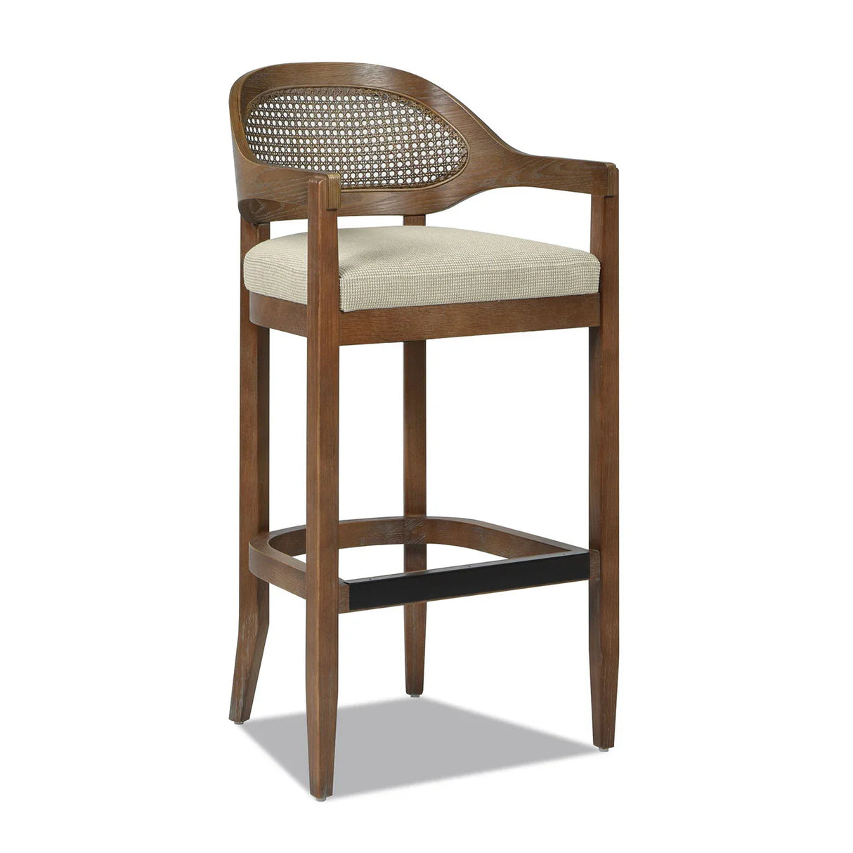 Americana - Mid-Century Modern Cane Back Counter Stool - Furniture Home Direct