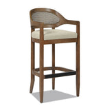 Americana - Mid-Century Modern Cane Back Counter Stool - Furniture Home Direct