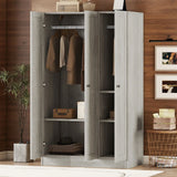 3 Door Shutter Wardrobe With Shelves - Furniture Home Direct