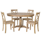 Modern Dining Table Set For 4, Round Table And 4 Kitchen Room Chairs, 5 Piece Kitchen Table Set For Dining Room, Dinette, Breakfast Nook - Furniture Home Direct