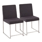 Fuji - Contemporary High Back Dining Chair, Modern Elegance (Set of 2) - Furniture Home Direct