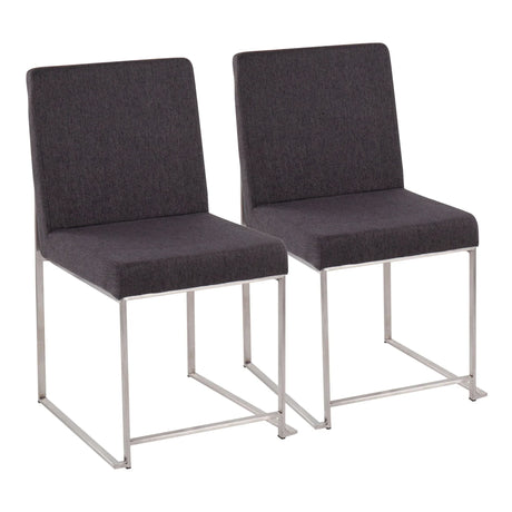 Fuji - Contemporary High Back Dining Chair, Modern Elegance (Set of 2) - Furniture Home Direct