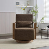 Swivel Modern Upholstered Accent Chair With Armrests - Furniture Home Direct