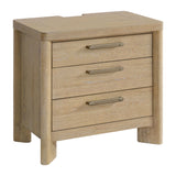 Clove - 3 Drawer Nightstand - Tan - Furniture Home Direct
