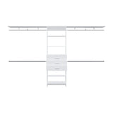 Closet System With 3 Drawers And 5 Shelves Modular White - Furniture Home Direct