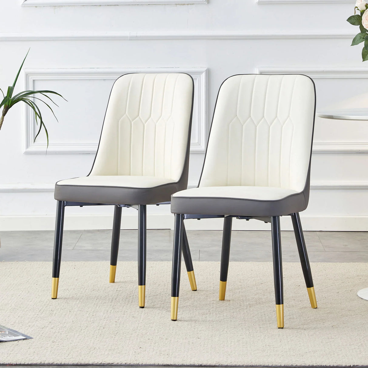 Modern Dining Chair With Metal Leg - Furniture Home Direct