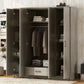 4 Door Wardrobe With 1 Drawer - Furniture Home Direct