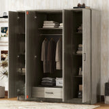 4 Door Wardrobe With 1 Drawer - Furniture Home Direct