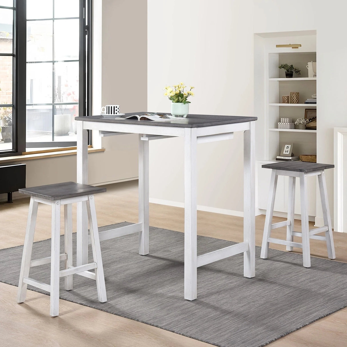 3 Pieces Counter Height Set - Furniture Home Direct