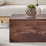 Coffee Table Modern Wood Grain Rectangular Finish Walnut - Furniture Home Direct