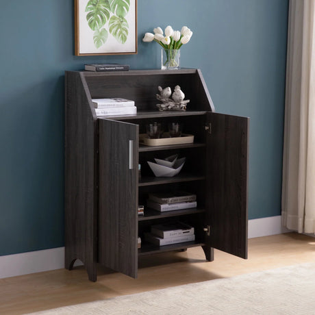 Modern Shoe / Storage Cabinet Two Door With 4 Shelves - Furniture Home Direct