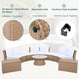 Semi-Circle Outdoor Sectional Set - Furniture Home Direct