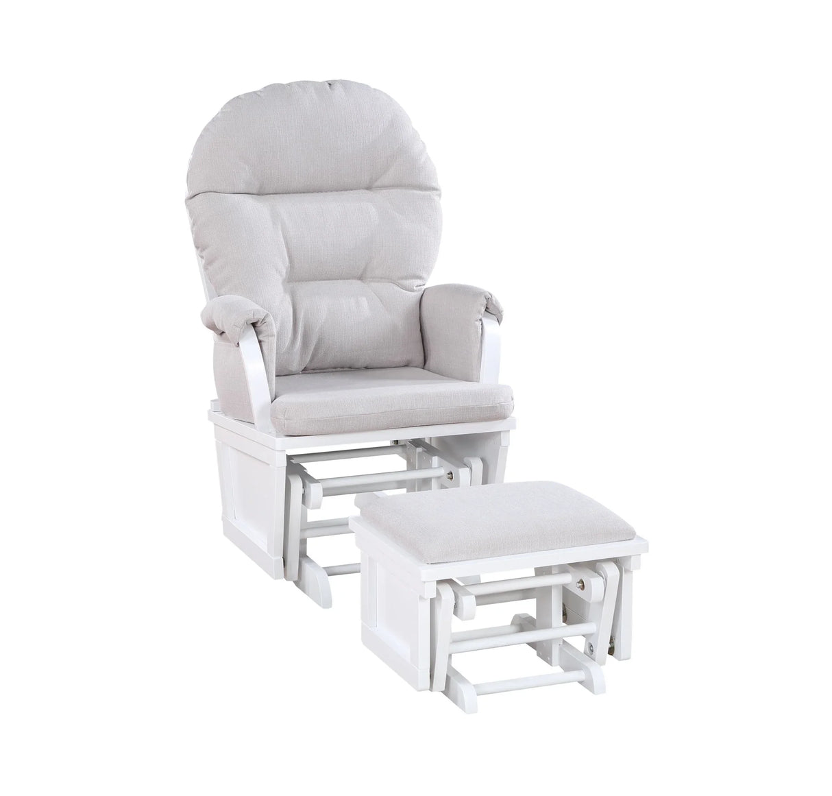 Madison - Glider & Ottoman - White Base - Furniture Home Direct