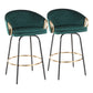 Claire - Contemporary / Glam Counter Stool (Set of 2) - Furniture Home Direct