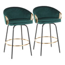 Claire - Contemporary / Glam Counter Stool (Set of 2) - Furniture Home Direct