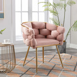 Luxury Modern Simple Leisure Velvet Single Sofa Chair Bedroom Lazy Person Household Dresser Stool Manicure Table Back Chair - Furniture Home Direct