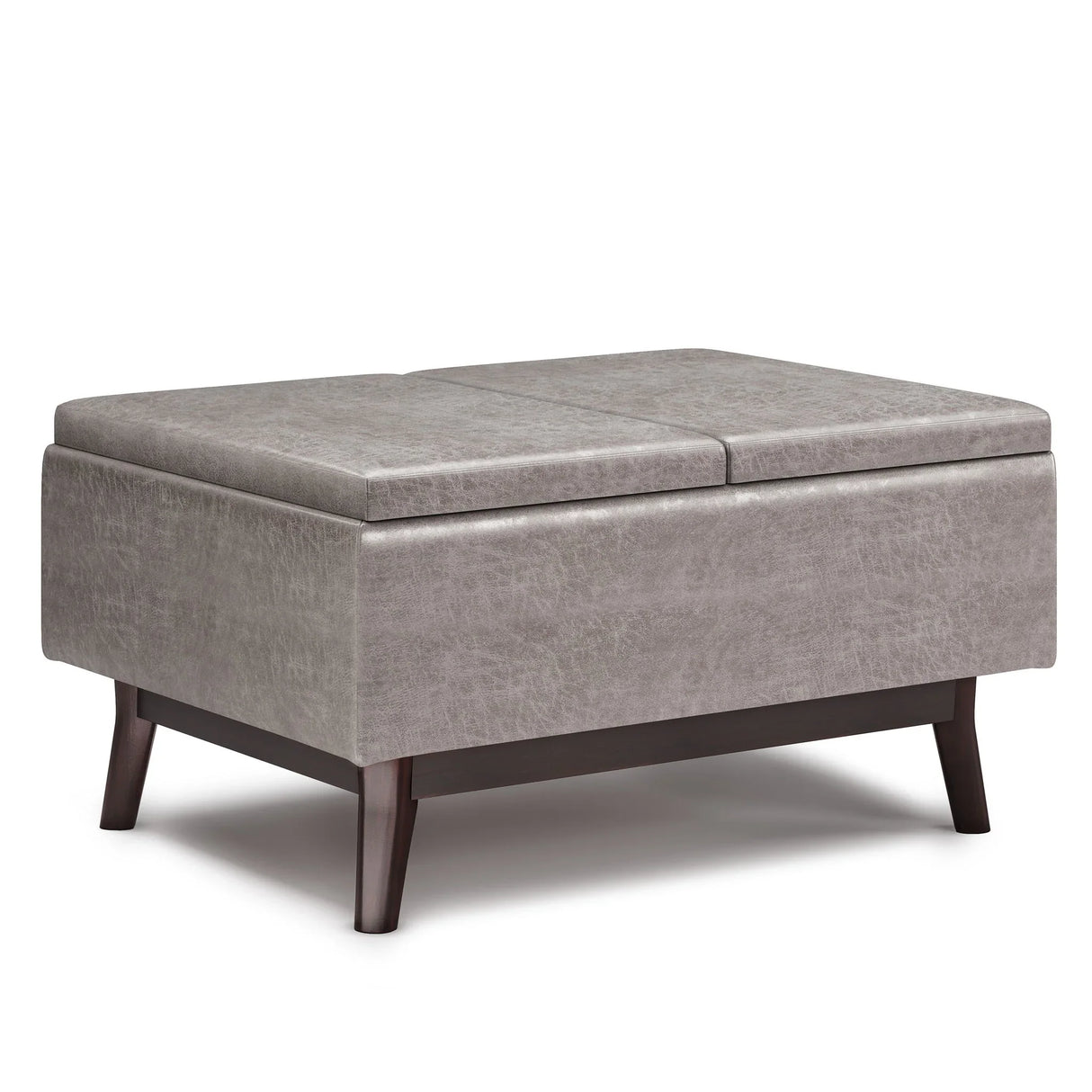 Owen - Tray Top Small Coffee Table Upholstered Storage Ottoman - Furniture Home Direct
