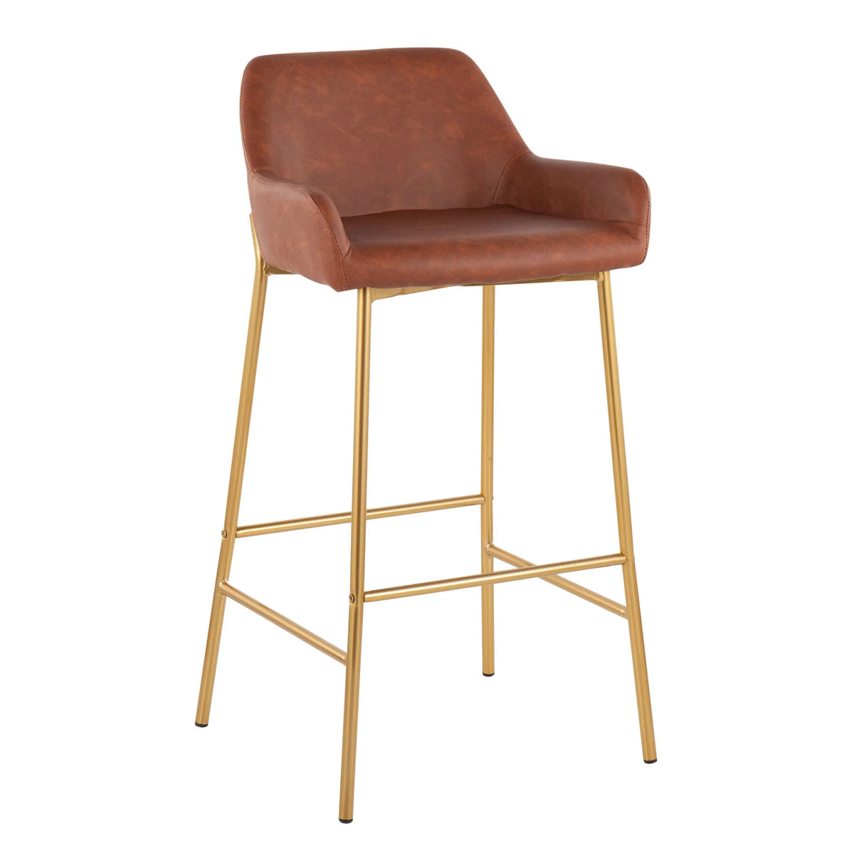 Daniella - Contemporary / Glam Fixed Height Bar Stool (Set of 2) - Furniture Home Direct