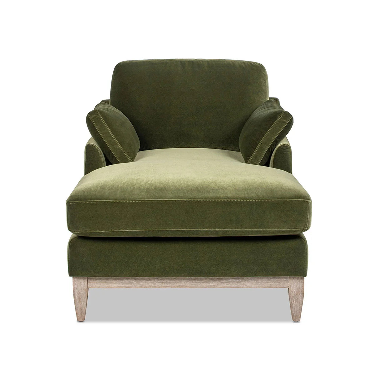 Pasadena - Modern Farmhouse Chaise Lounge Chair - Olive Green - Furniture Home Direct