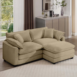 Modern Oversized Modular Cushion Sofa With Ottoman, Low Back, Deep Seating Sofa Set - Furniture Home Direct