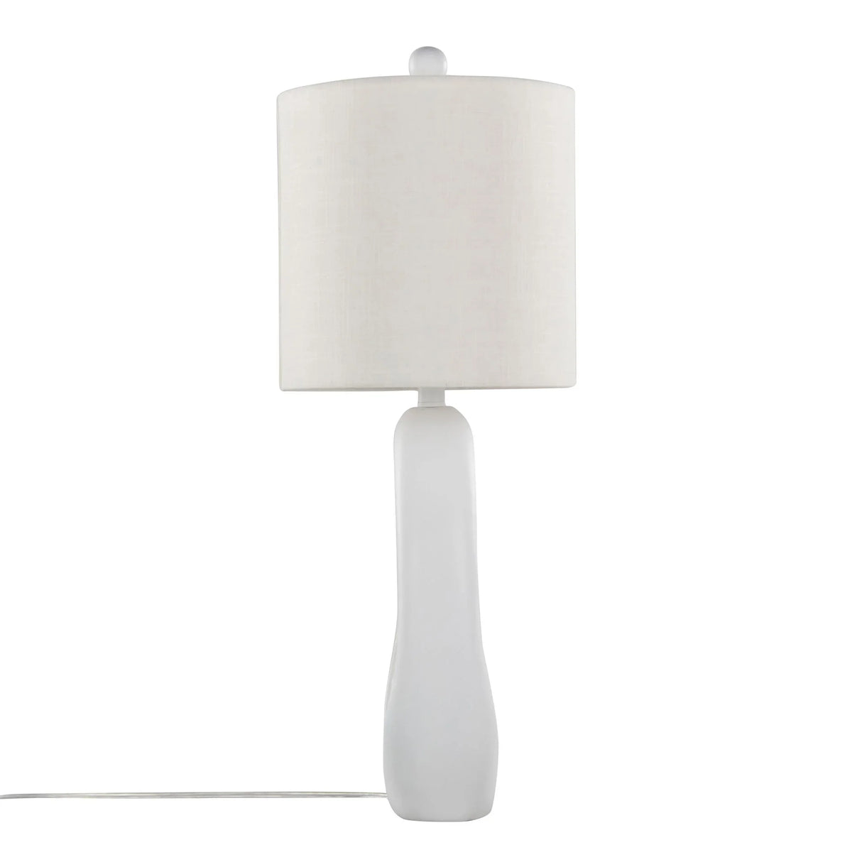 Pearl - Contemporary Table Lamp (Set of 2) - Matte White / Natural Shell - Furniture Home Direct