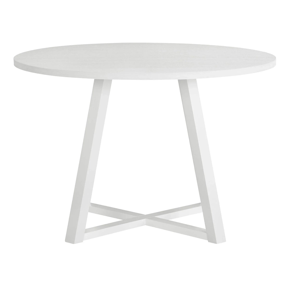 Edo - 5 Piece Dining Set, Trestle Dining Table With 4 Windsor Chairs - White - Furniture Home Direct