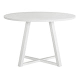 Edo - 5 Piece Dining Set, Trestle Dining Table With 4 Windsor Chairs - White - Furniture Home Direct