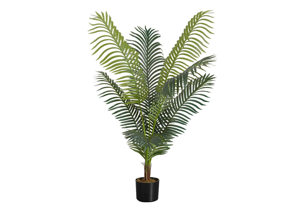 47" Tall, Artificial Plant, Palm Tree, Indoor, Faux, Fake, Floor, Greenery, Potted, Real Touch, Decorative - Green / Black - Furniture Home Direct