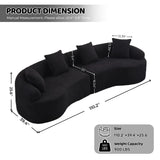 4 Seater Sofa With Chenille Fabric, 30D, 60 Hardness Full Sponge, 4 Pillow For Living Room, Home Furniture Sleeper Sectional Sofa For Apartment - Furniture Home Direct