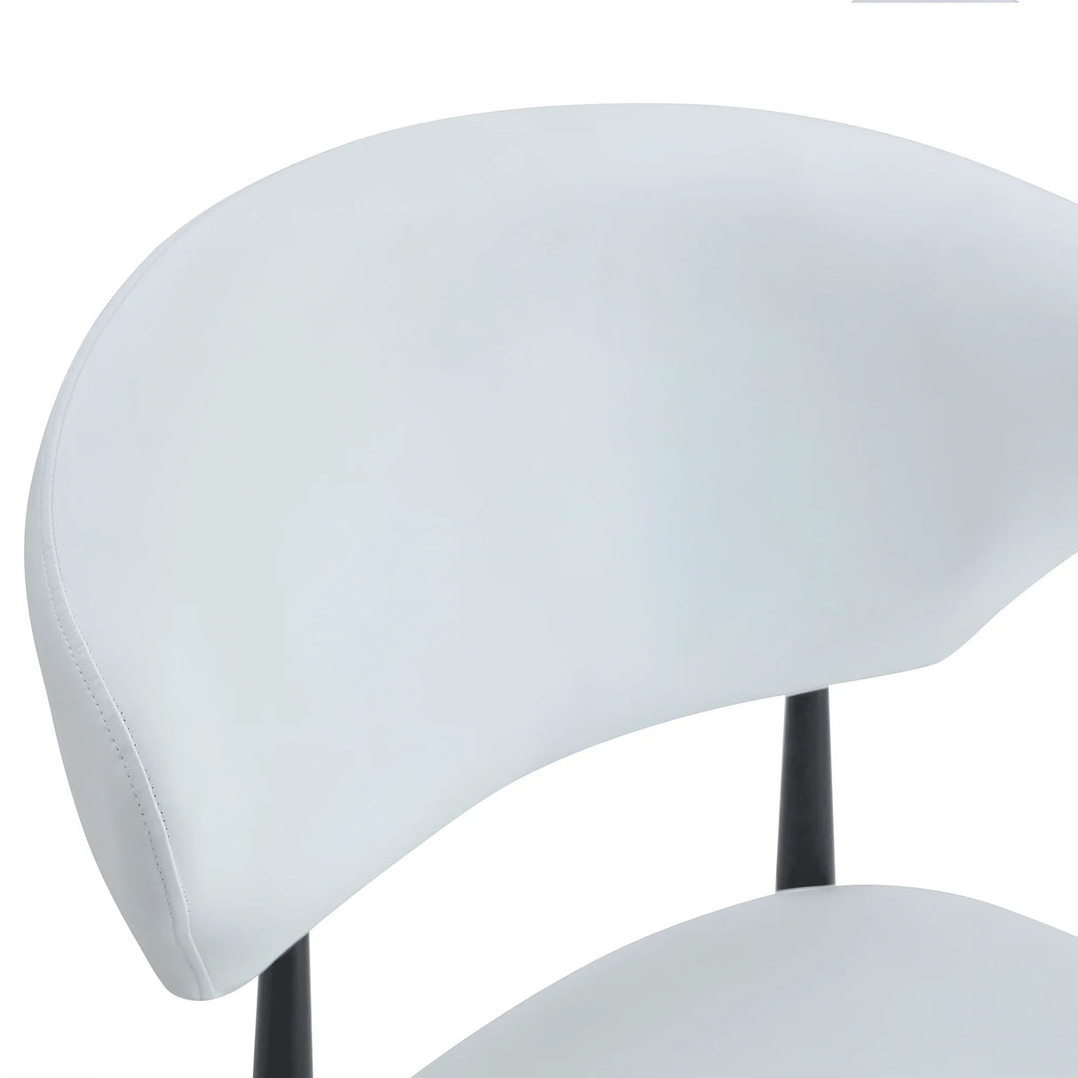 Dining Chairs Set Of 4 Modern Upholstered Metal Legs White - Furniture Home Direct