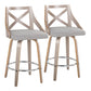 Charlotte - Farmhouse Fixed Height Counter Stool With Round Footrest (Set of 2) - Furniture Home Direct