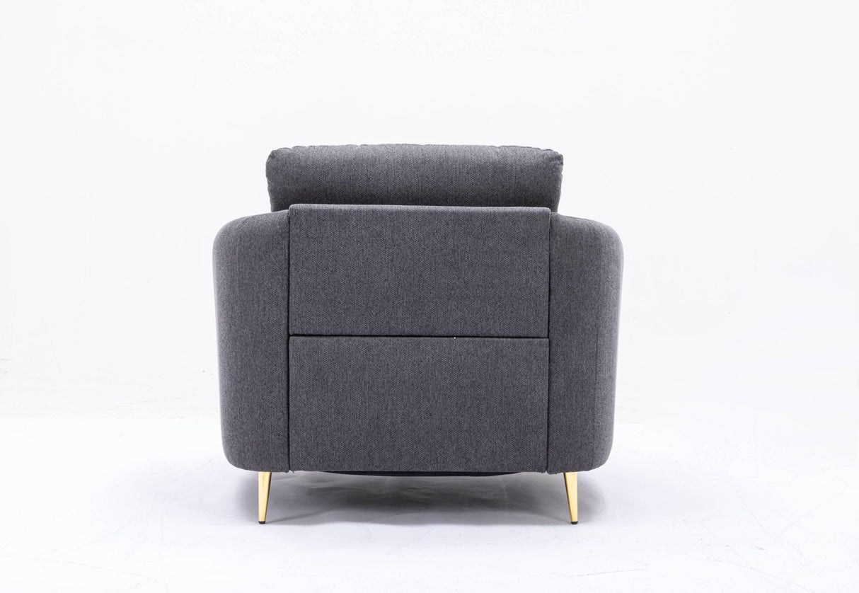 Yuina Gray Linen 3 Pieces Living Room Set - Furniture Home Direct