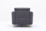 Yuina Gray Linen 3 Pieces Living Room Set - Furniture Home Direct