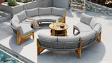 6 - Person Outdoor Sectional with Cushions and Coffee Table - Furniture Home Direct