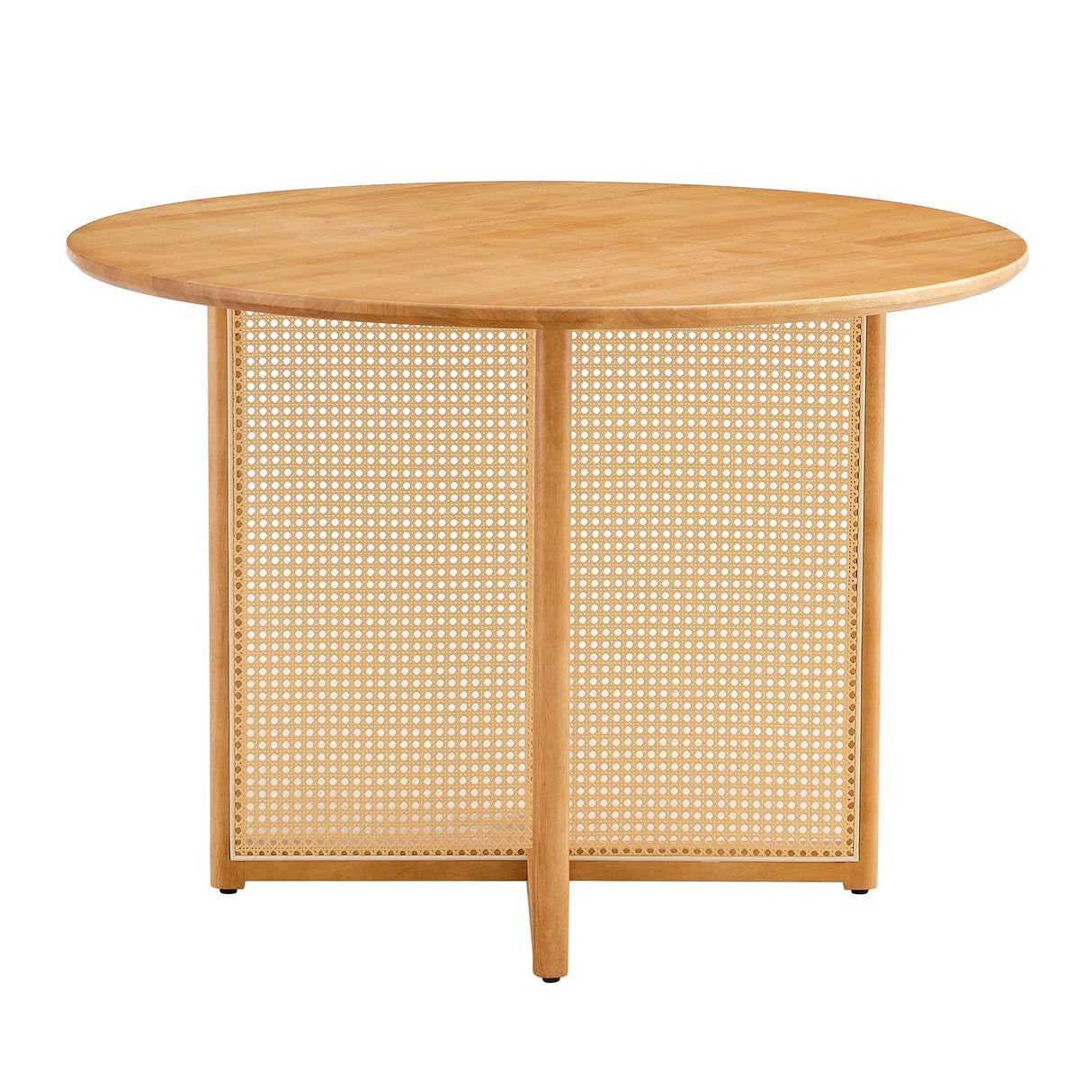 Round Dining Table Solid Wood Countryside Retro Natural - Furniture Home Direct