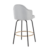 Ahoy - Contemporary Fixed Height Counter Stool Round Footrest (Set of 2) - Furniture Home Direct