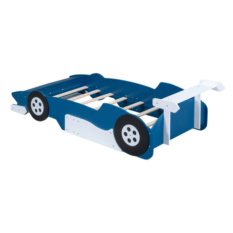 Race Car-Shaped Platform Bed With Wheels - Furniture Home Direct