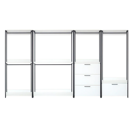 Walk-In Closet System With Metal Frame And Storage White - Furniture Home Direct
