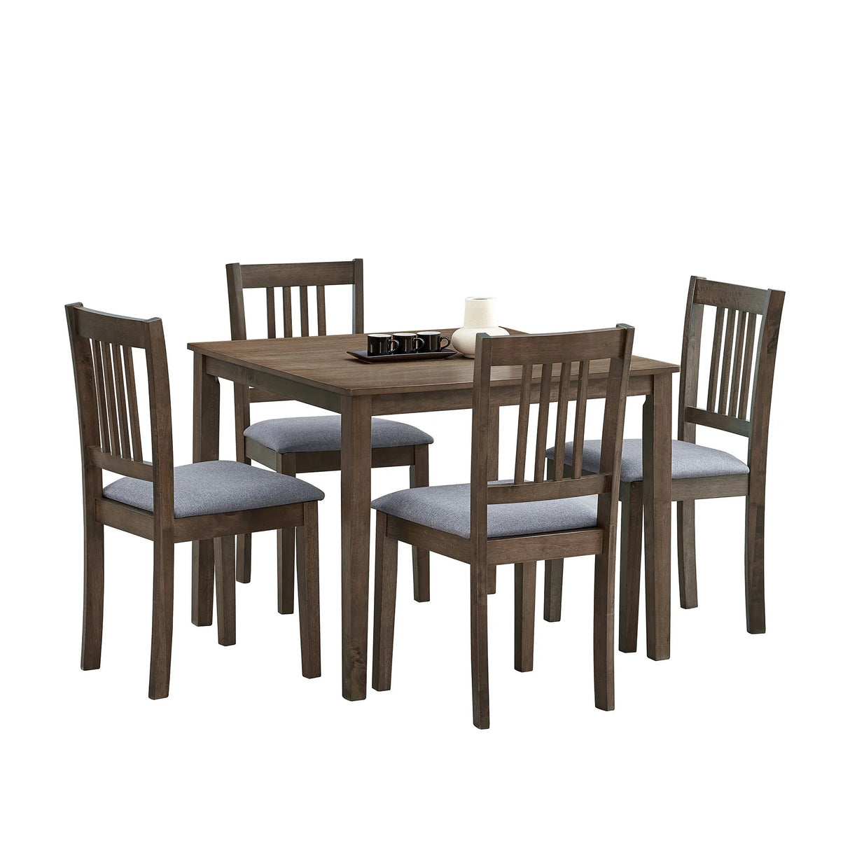 Mid Century Modern Square 5 Piece Dining Set - Furniture Home Direct